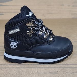 Timberland Black Leather Kids Boots